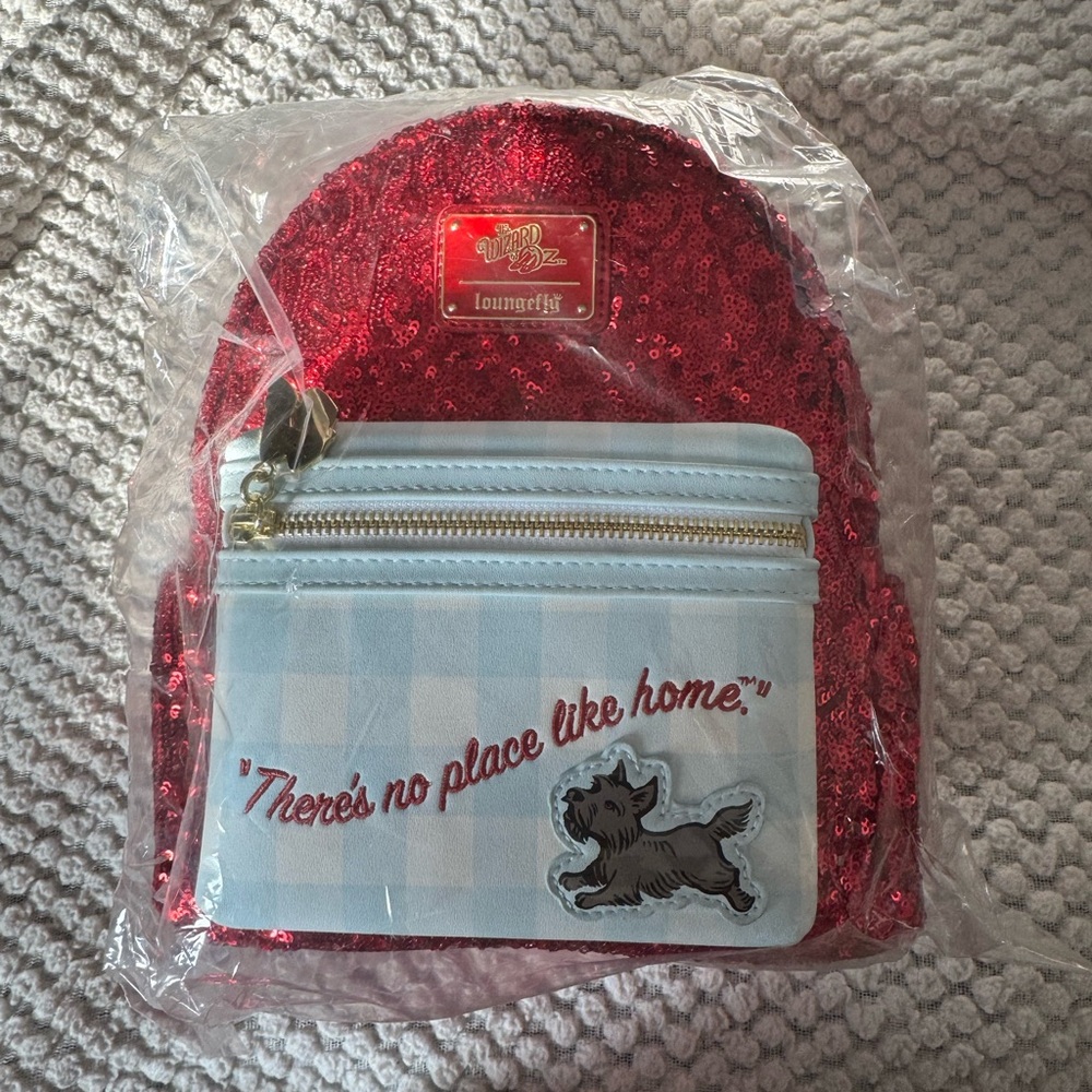 Loungefly Wizard Of Oz Dorothy Ruby Red Sequin Mini Backpack